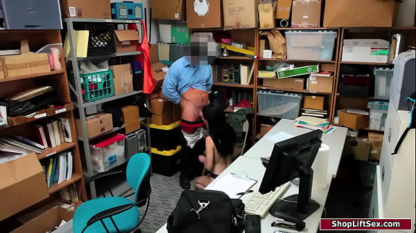 Officer dominates_and fucks a brunette