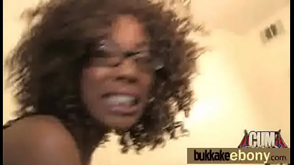 Gorgeous ebony lady sucks white dicks and gangbang fucking 8 