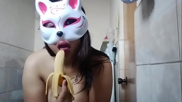She would suck your cock but she just have a banana 