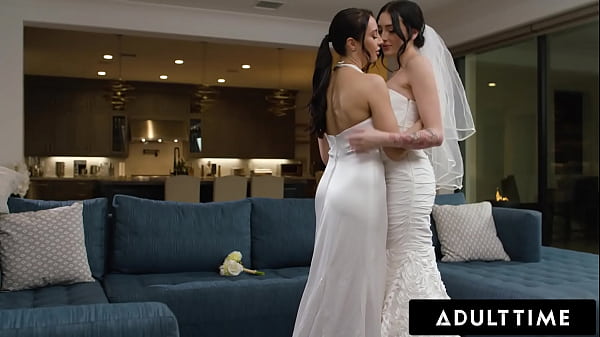 Play MP4 - ADULT TIME - Sensual Romantic First Fuck For Lesbian Newlyweds Charlotte Sins And Melissa Stratton&excl;