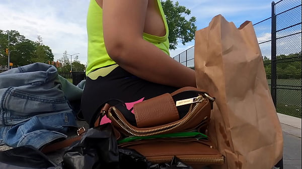 Wife no bra side boobs with pierced_nipples in publicflashing