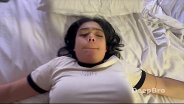 She couldn t take my big cock in doggy so I fucked her missionary and came inside