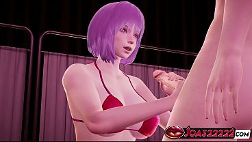 Hot amelia in red panties 3d animation enjoy a handjob for huge cock stimulation deepthroat & pussyjob stimulation ending in a massive sperm loadout