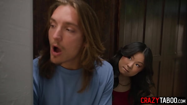 Play MP4 - Petite Asian stepsister Lulu Chu caught stepbro jerking off on his hot MILF stepmom