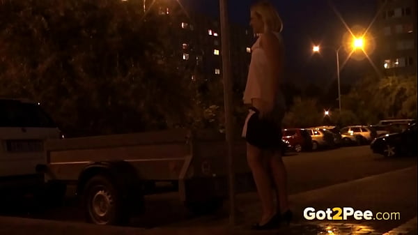 Got2pee Brings Another Desperately Peeing Girl In City By Night - Featuring Big Puddle thumbnail