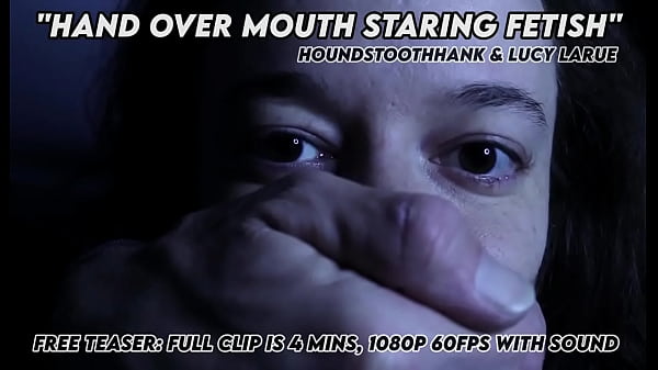 Hand over mouth staring fetish with lucy larue