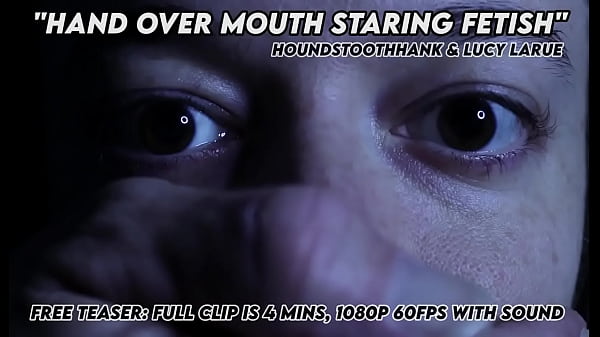 Hand over mouth staring fetish with lucy larue