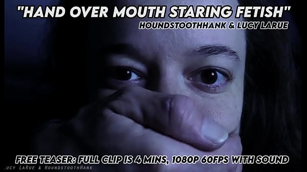Hand over mouth staring fetish with lucy larue