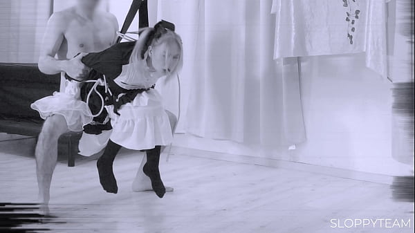 Blonde teen fucked on swing * suspension bondage shibari bdsm 