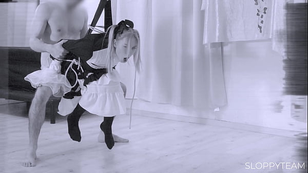 Blonde teen fucked on swing * suspension bondage shibari bdsm 