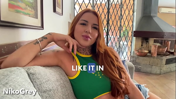 Play MP4 - POV blowjob - Big titties Latina SLOPPY DEEPTHROAT on&nbsp;first casting