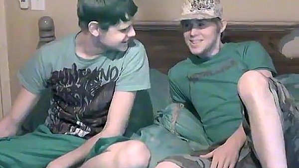 Gay twinks Lucas is clearly nervous but fortunately he's bottoming 