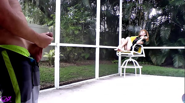 Voyeur Nicky Rebel Watches Stella Jewel Smoke And Masturbate By The Pool thumbnail