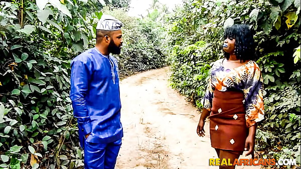 African Black Stud Gets A Quick TripThroughHer Black Bush