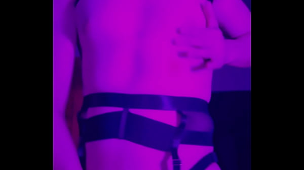 In black and sexy lingerie and cum at end 