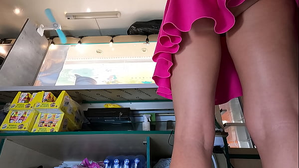 Hot slut upskirted at work by her dirty and naughty boss