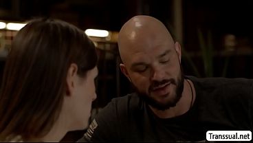 Play MP4 - Horny brunette TS wants a big dick in her butthole