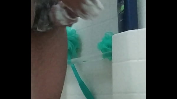 Washing my big brown_dick