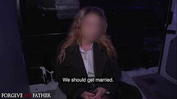 Play MP4 - DEVIANTE - Blonde Teacher Reveals Her Sins and Big Tits Before Rough Doggystyle Fuck in a Van