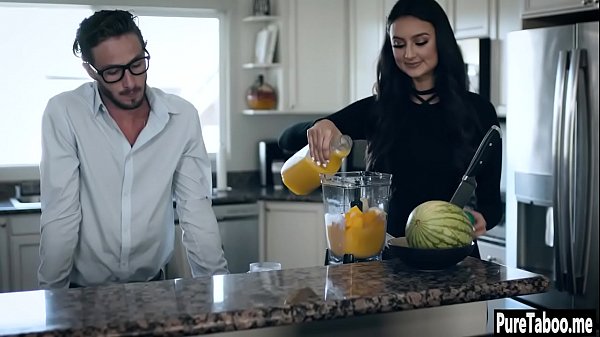 Sexy teen swallowed big hard cock 