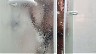 Houseboy Spying on Big Butt Boss Lady in the Bathroom 