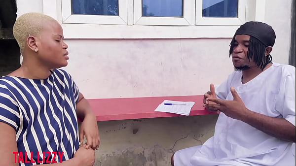 Quack doctor fist stripper in process of treating her