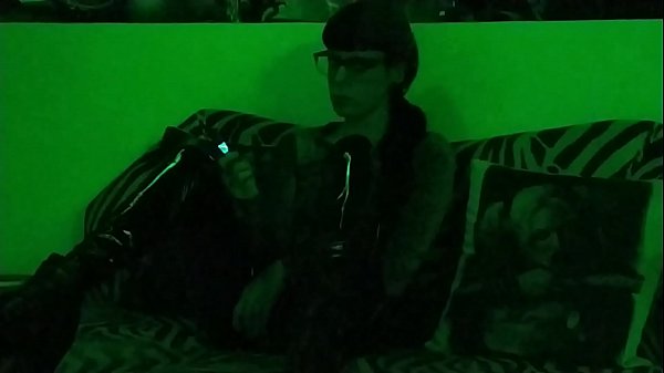 Beth Kinky - Sexy goth domina smoking in green light pt2HD