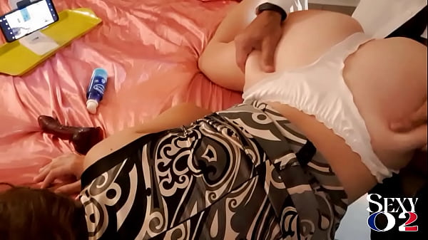 1652 01 French Amateur DoggyStyleFuck Satin Lingerie Clothed SexBlowjobRimming