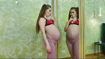 Cute Nymphomaniac Extreme Long Haired Big Preggo Belly Stepsister Loves Wild Fucking In The Ninth Month Of Her Pregnancy thumbnail