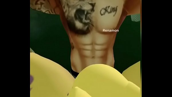 Furry Digimon and Thug Boy 