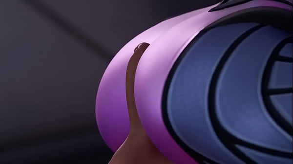 Personaje de overwatch con una verga en el culo