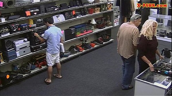 Blonde shown backstage dick in shop 