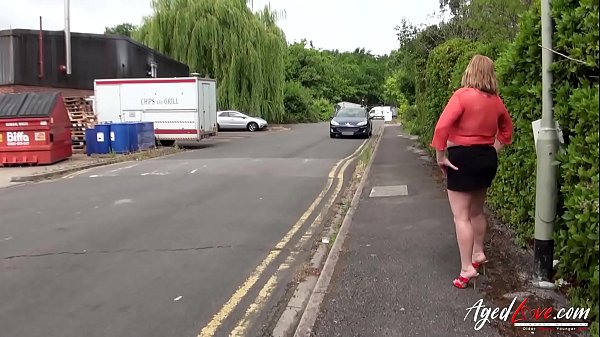 Threesome sex with british blonde mature and guys