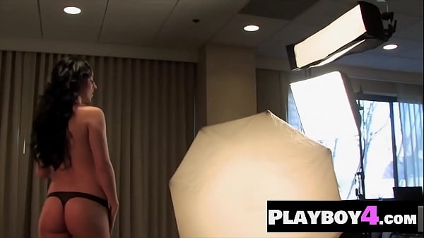 Gorgeous blonde model McKenzie Hutson exposed big tits after_posing_in lingerie