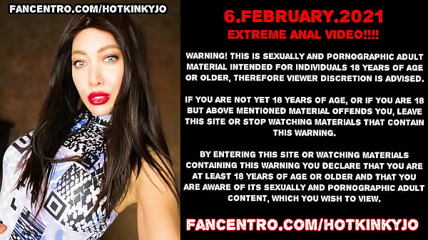 Hotkinkyjo extreme deep anal_dildo belly bulge prolapse