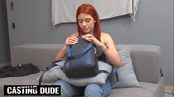 Big ass 18yo latina lingerie model drilled deep in homemade couch casting 