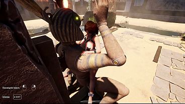 Lara Croft was impaled on this two-meter dick in front of 1,000 spectators. 