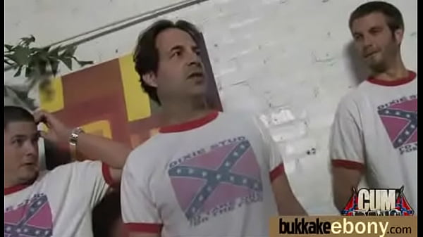 Hot ebony chick love gangbang interracial 3 