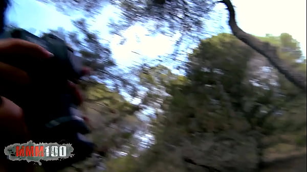 Cute young french girl with amazing huge natural boobs fucked in_the woods