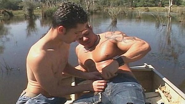 Ass Rimming and Latin Bareback Beside a Pool 