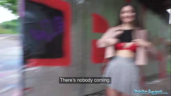 Play MP4 - Public Agent - very cute and real college brunette 19yrs Teen art student with natural tits studies a strangers big dick outdoors in exchange for cash