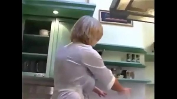 Blonde norsk_mature_in lingerie with_big natura