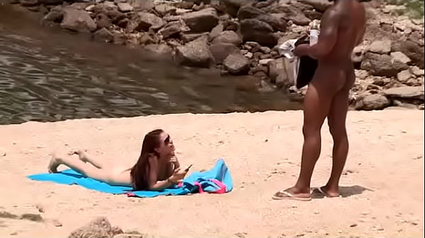 Play MP4 - Black dude looks for horny babes at the nude beach and bangs one of 'em
