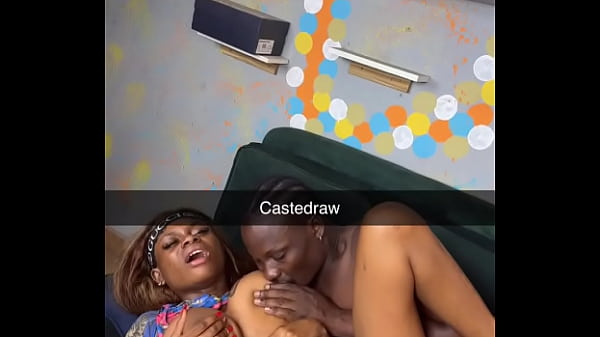 Spooning while sucking her big breast
