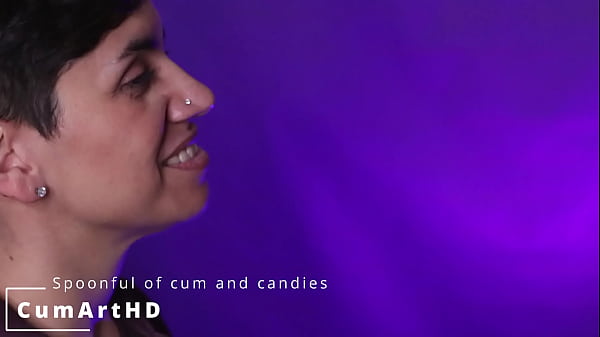 Nonton I Cum Into A Spoon, She Sprinkles Some Candies In It And Gulps It Up! thumbnail