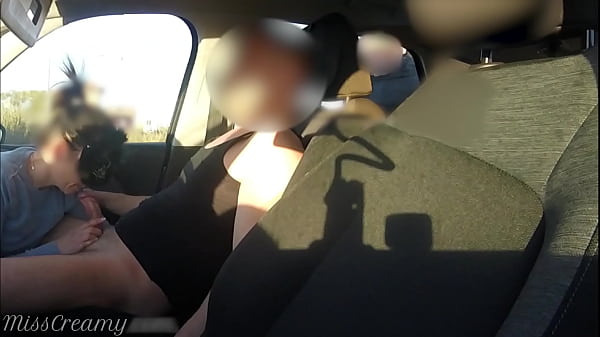 Stranger caught_my wife sucking dick in the car in_the parking lot - MissCreamy