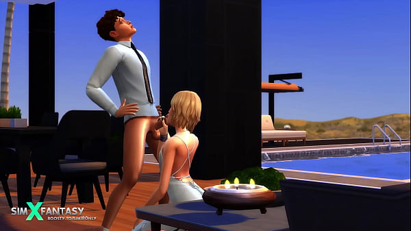 Teen wants sex by the pool 3d animation