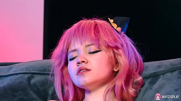 Horny redhead anime girl Rebecca Niksonmassages her clit and plays with a sex_toy