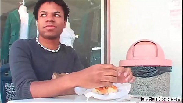 Nice black guy get shis very first big gay sex