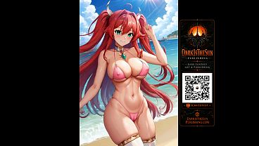 Ai anime bikini girls &ndash; summer beach vibes nsfw fanservice big tits order physical prints